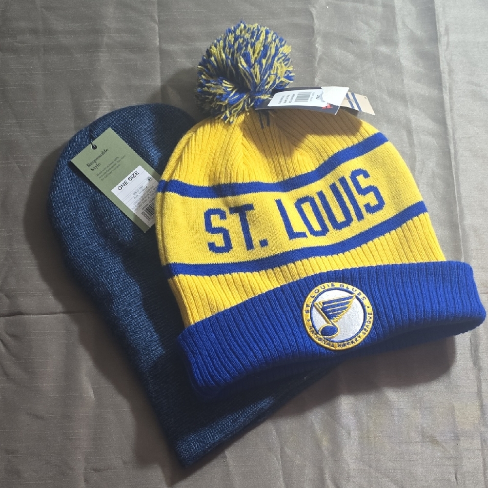 Reebok Yellow and Blue St. Louis Knit Beanie